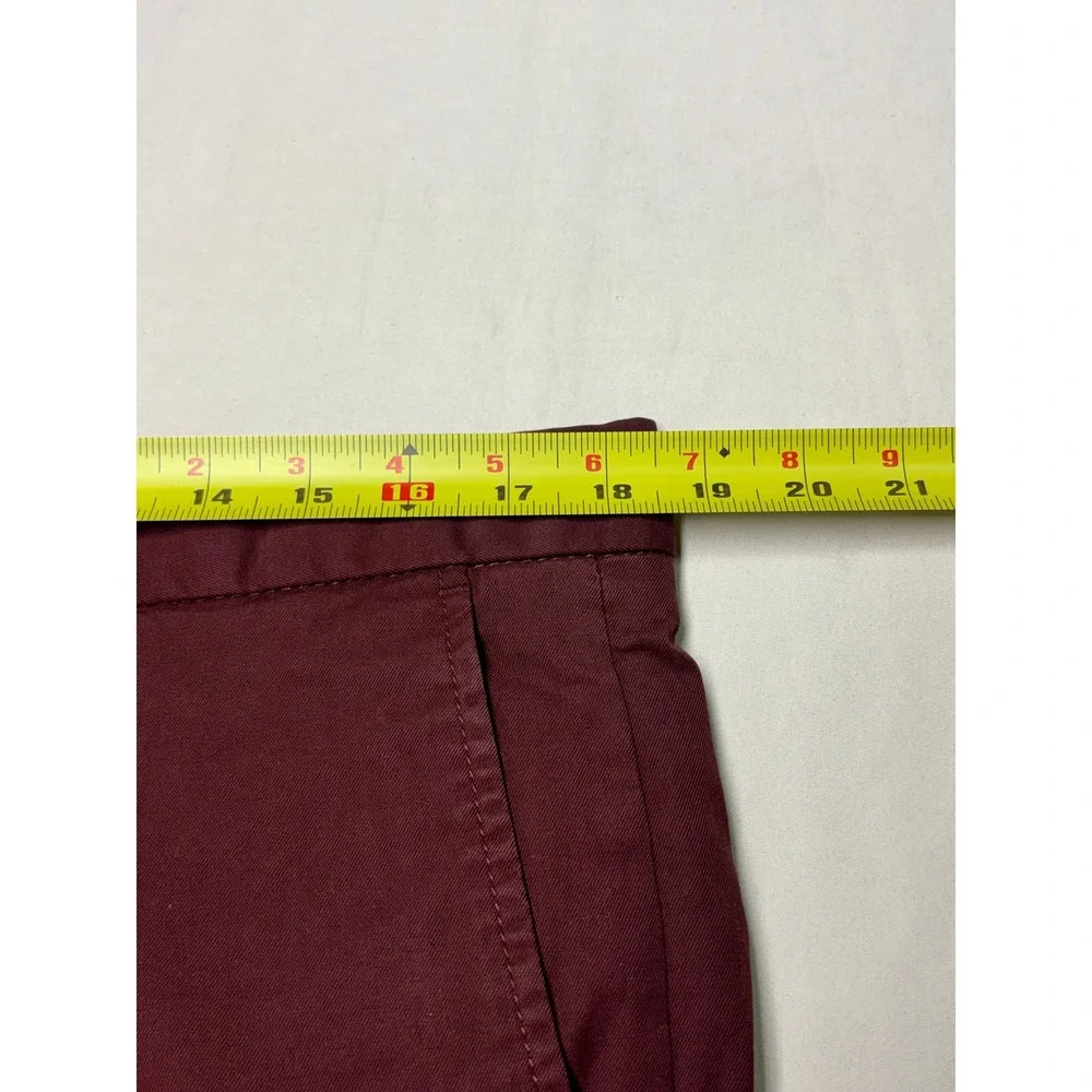 NWT Banana Republic Lived-In‎ Skinny Chino Pants Mens 36x32 Burgundy Maroon